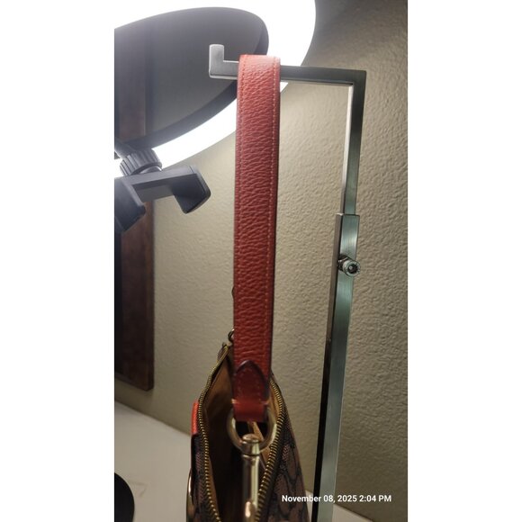 Coach Brown/Mango Signature Jacquard Lonnie Shoulder Bag/Xbody (C8306) - Picture 6 of 16